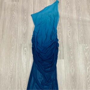 blue ombré dress